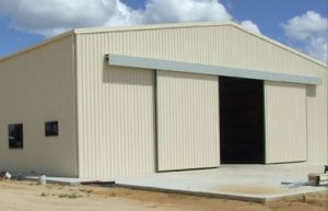 Completed steel shed