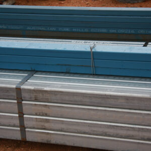 square steel pipes in a stack steel supplies